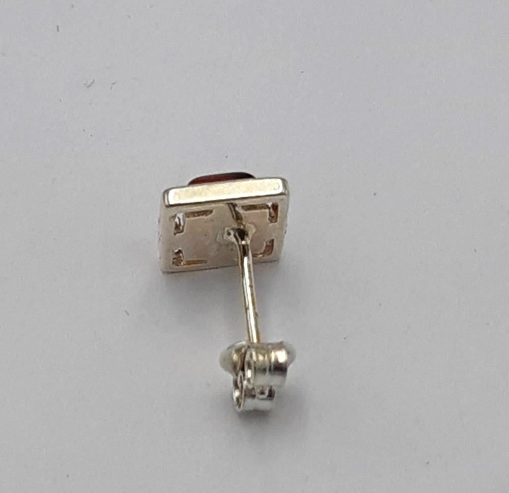 Bernstein Ohrstecker 925 Silber Bernsteinohrschmuck DesignTop Edel Bernstein Unisex