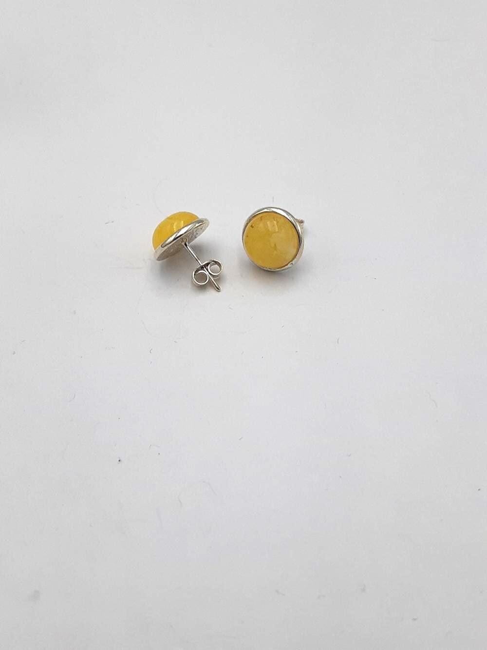 Design Bernstein Ohrstecker 925 Silber Bernsteinohrschmuck Top Edel Bernstein Unisex