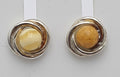 Bezaubernde 925er Sterling Silber Ohrstecker mit Milch- und Cognac-Bernstein