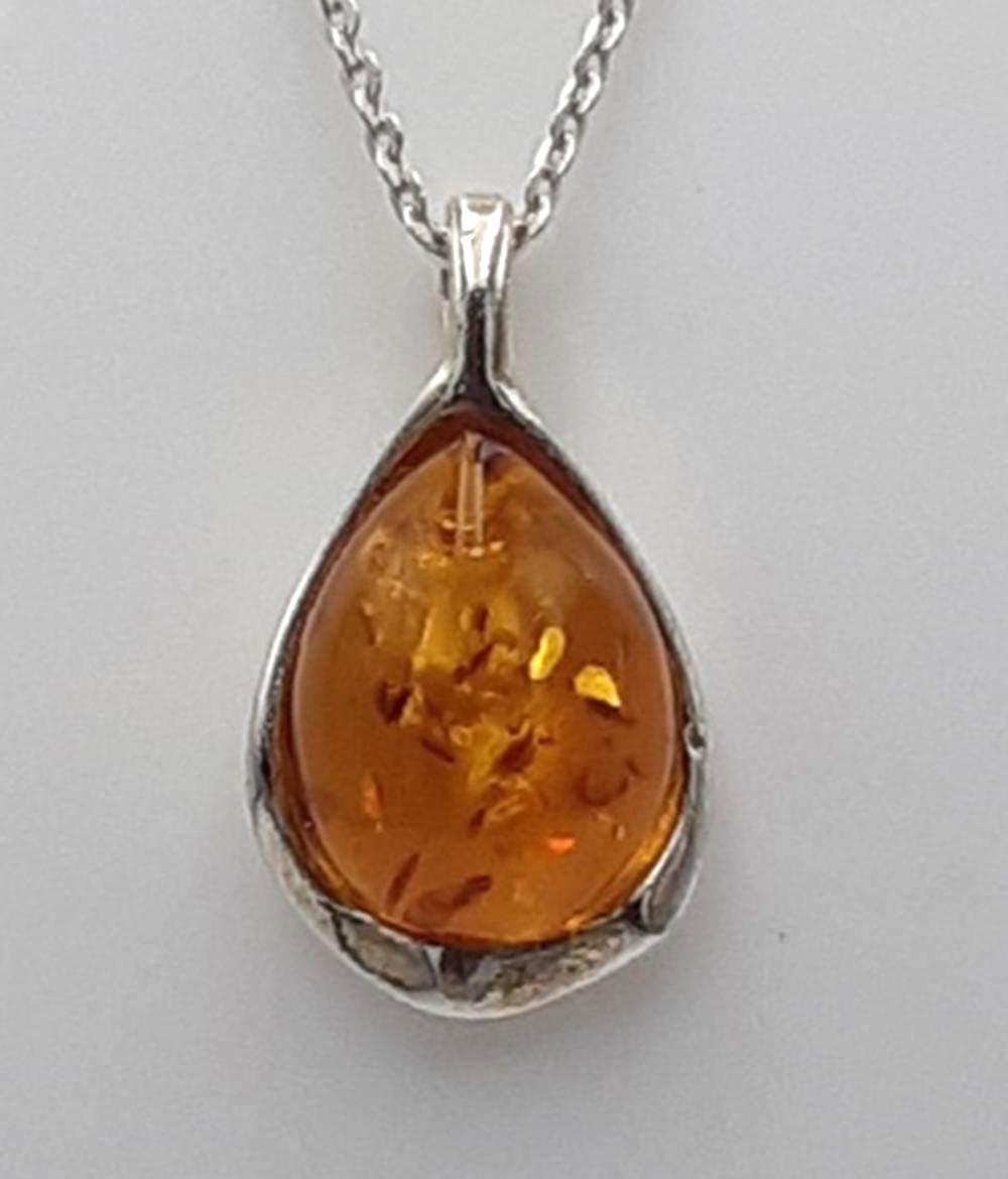 Bernstein Designer  Anhänger 925 Silber Bernsteinanhänger Top Edel