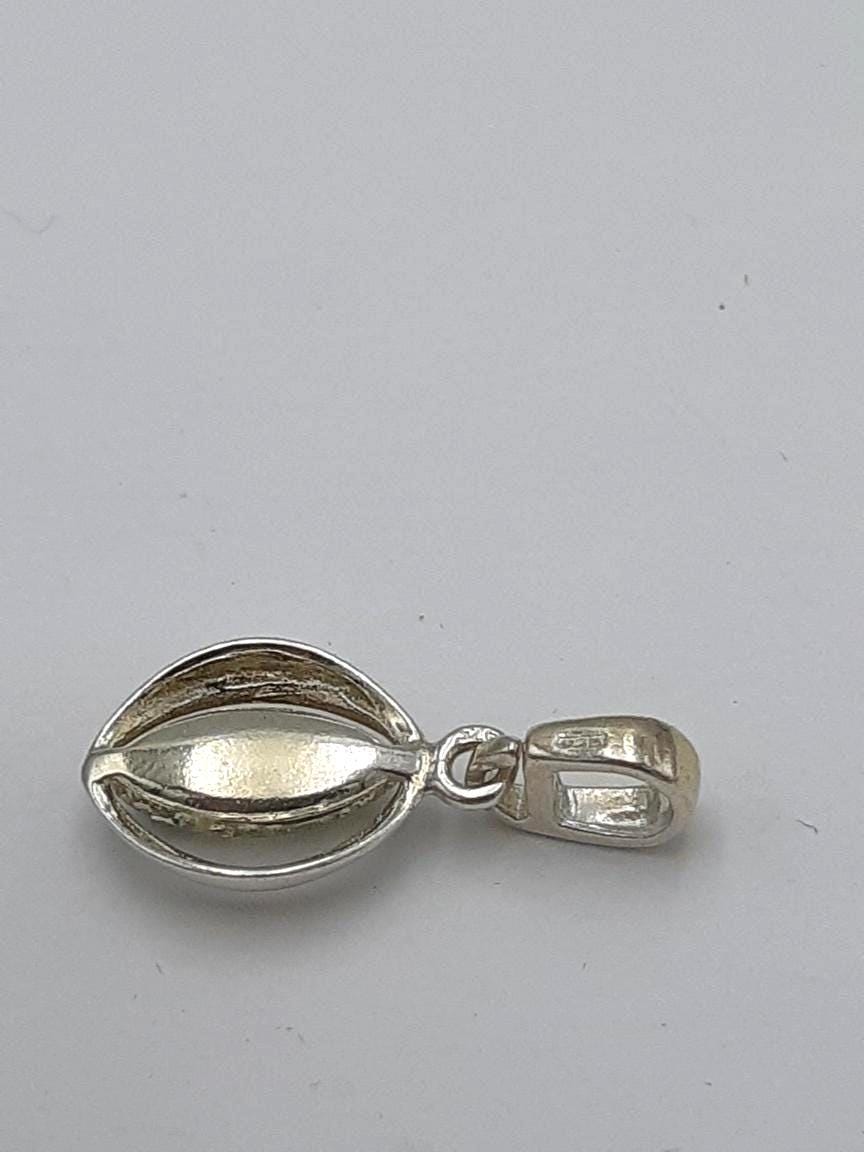 Bernstein Anhänger in 925 Sterling  Silber Collier Kette grüner Bernsteinn Modern
