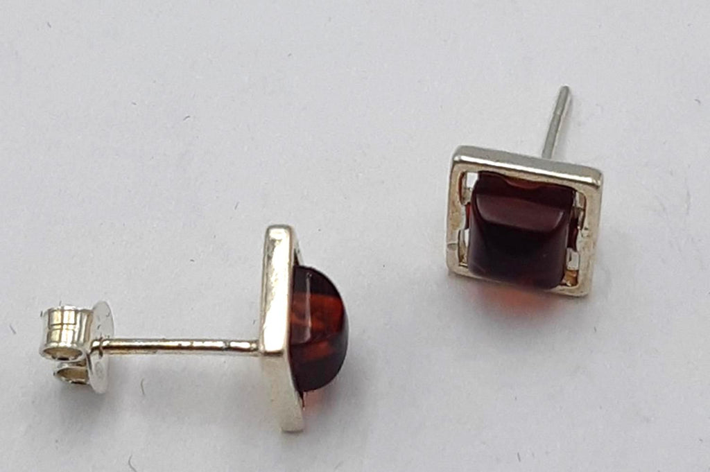 Bernstein Ohrstecker 925 Silber Bernsteinohrschmuck DesignTop Edel Bernstein Unisex