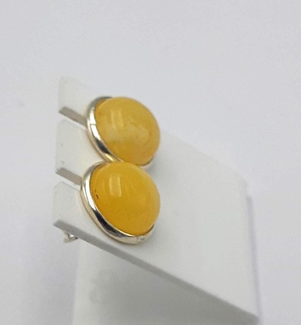 Design Bernstein Ohrstecker 925 Silber Bernsteinohrschmuck Top Edel Bernstein Unisex