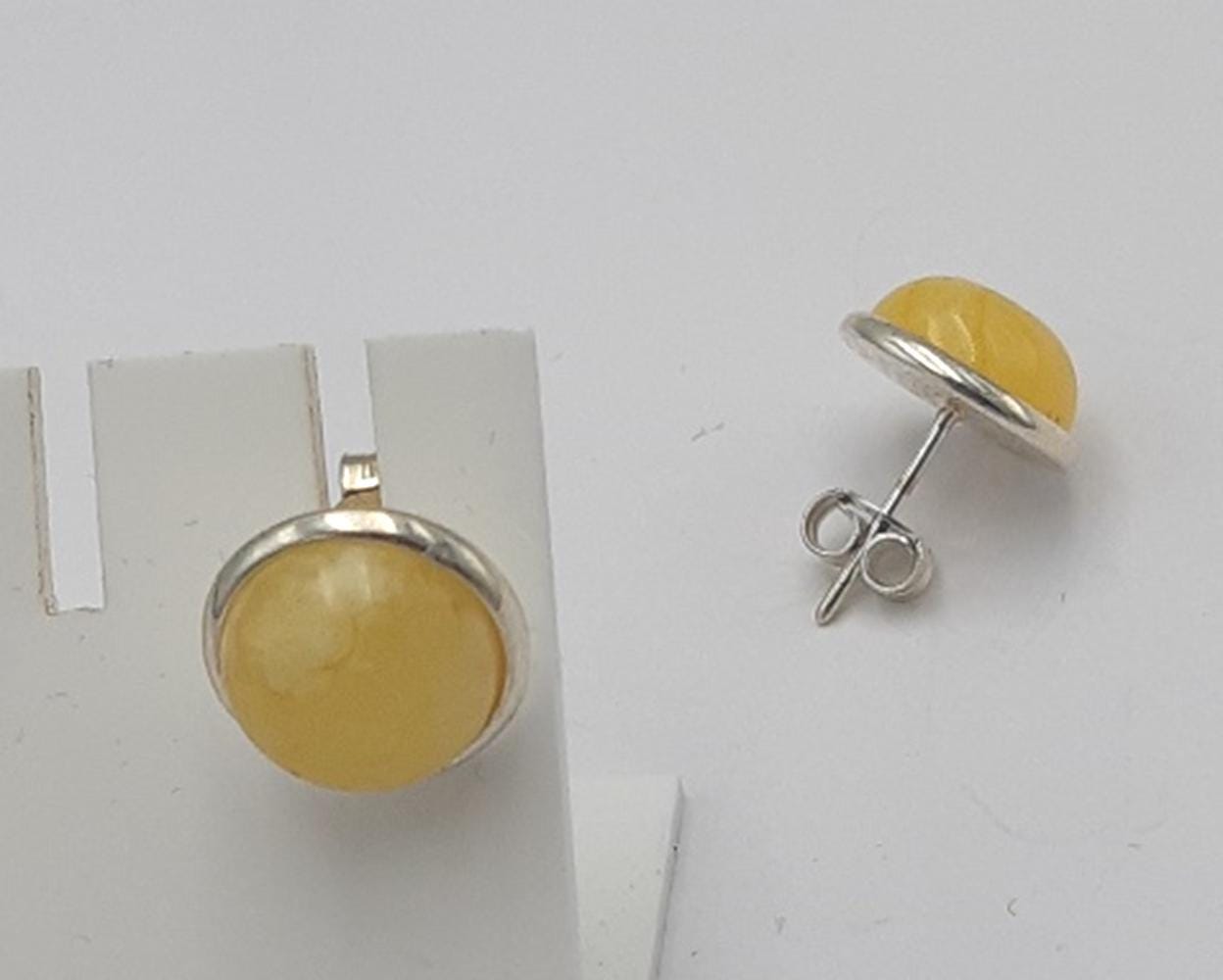 Design Bernstein Ohrstecker 925 Silber Bernsteinohrschmuck Top Edel Bernstein Unisex