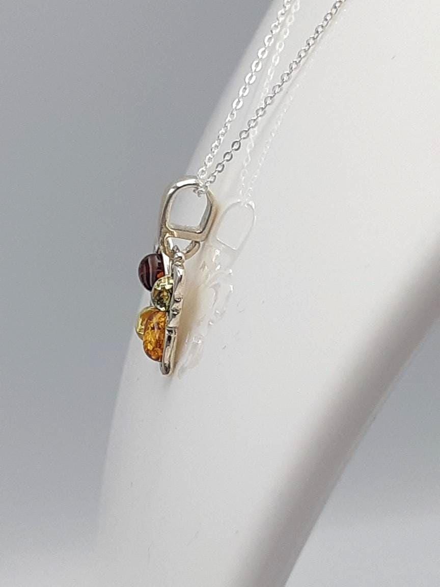 Bernstein-Schmetterling Anhänger  Handgefertigtes Naturwunder in 925 Sterling Silber Bernstein vom Baltikum