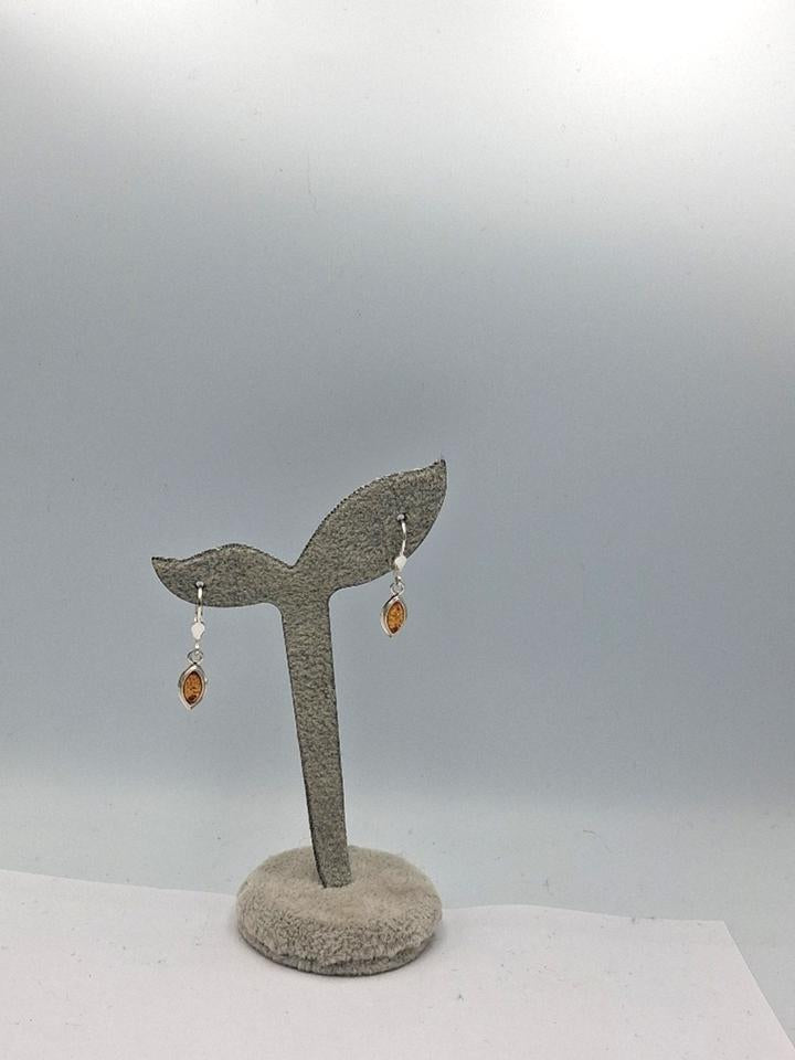 Edler Bernstein Ohrhänger 925 Silber echter Bernstein aus Litauen Top Edel
