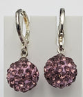 Shambhala Kristall Creolen pink Silber Sonderposten