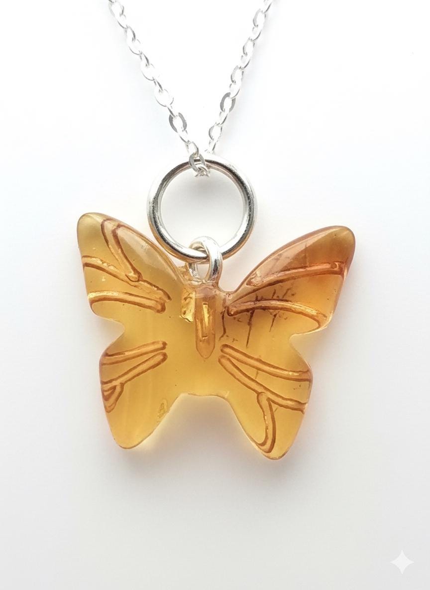 Bernstein Schmetterlings Anhänger 925 Silber Bernsteinschmuck Schmuck
