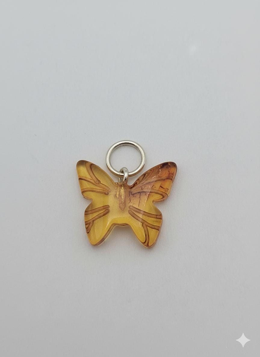 Bernstein Schmetterlings Anhänger 925 Silber Bernsteinschmuck Schmuck