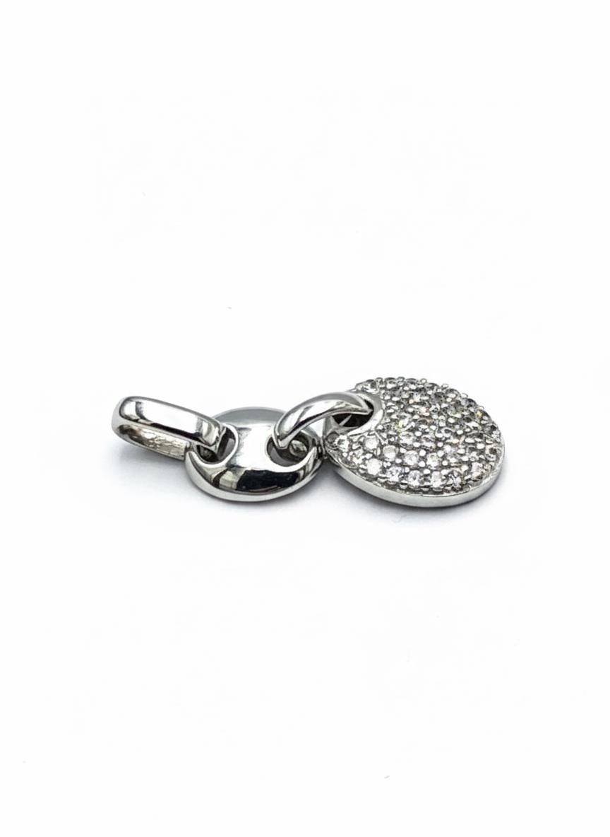 Anhänger mit 38 Zirkonia Echt Silber 925/000 Collier Kette American Diamant Top Edel