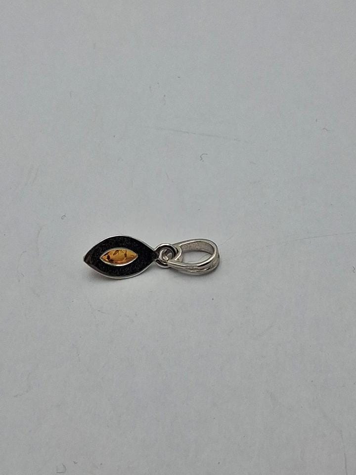 Bernstein Anhänger 925 Silber brauner Bernstein Collier Kette Schmuckanhänger