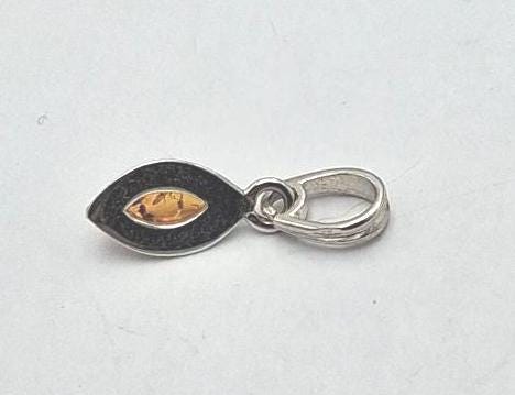 Bernstein Anhänger 925 Silber brauner Bernstein Collier Kette Schmuckanhänger