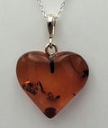Herz der Sonne: Echter Bernstein Herz-Anhänger | 925 Sterling Silber | Liebevoll