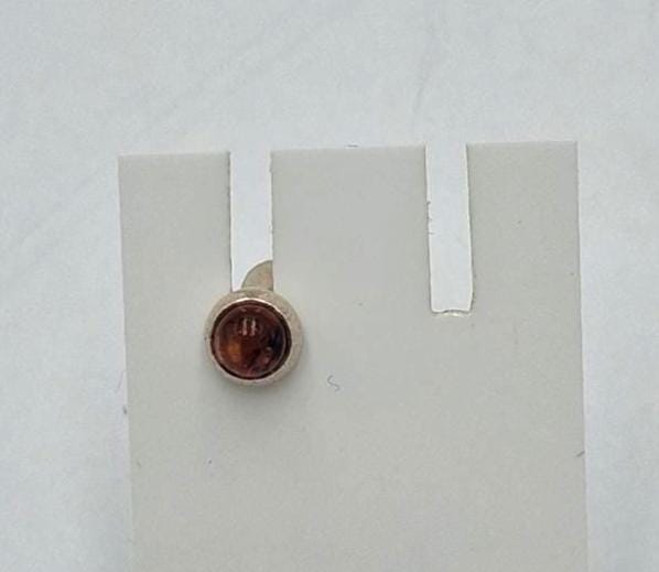 Bernstein Single Orstecker Unisex 925 Sterling Silber Bernsteinohrstecker