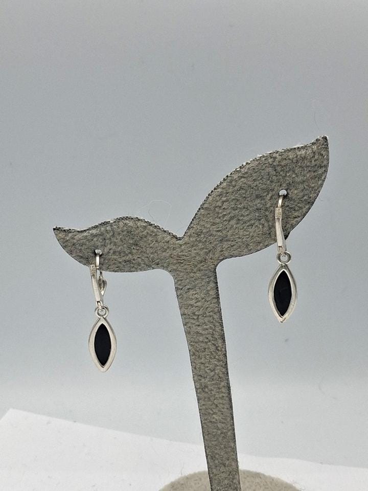 925 Silber Ohrringe Bernstein Dunkelgrün Markasit Optik Ohrhänger Elegant Güner Bernstein Top Edel