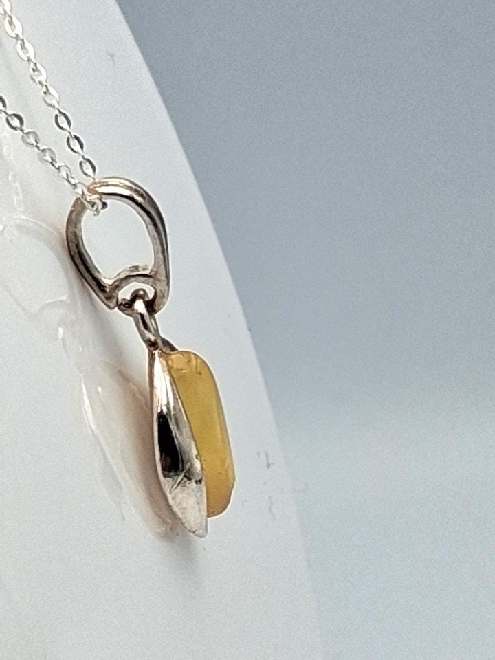 Bernstein Anhänger 925 Silber SchmuckDesignanhänger Bernsteinschmuck