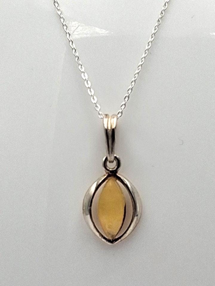 Bernstein Anhänger 925 Silber SchmuckDesignanhänger Bernsteinschmuck