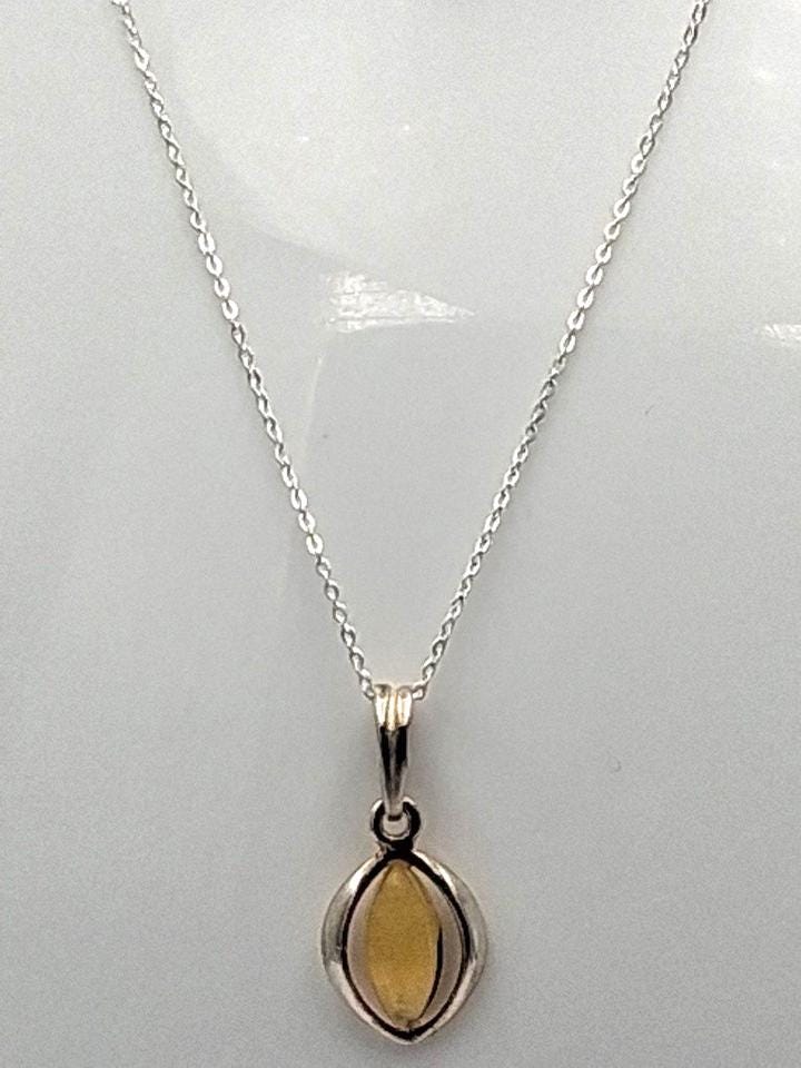 Bernstein Anhänger 925 Silber SchmuckDesignanhänger Bernsteinschmuck