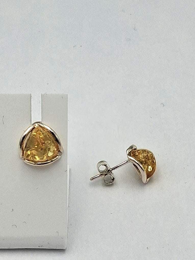 Bernstein Ohrstecker 925 Silber Ohrschmuck Bernstein Letland Bernsteinschmuck