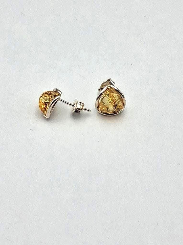 Bernstein Ohrstecker 925 Silber Ohrschmuck Bernstein Letland Bernsteinschmuck