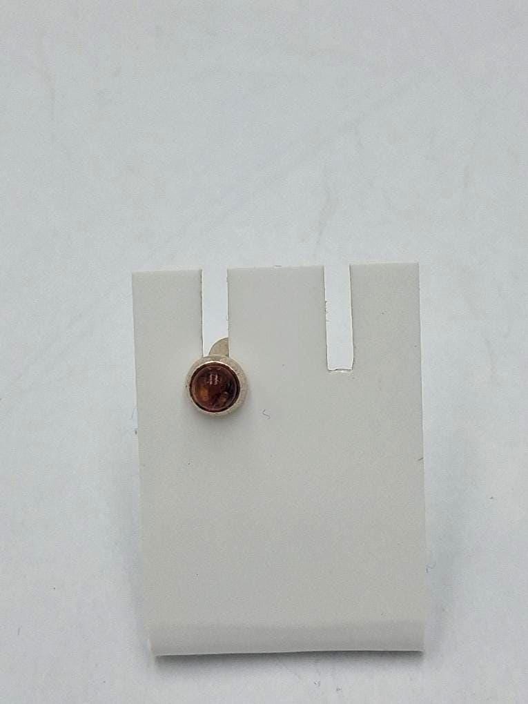 Bernstein Single Orstecker Unisex 925 Sterling Silber Bernsteinohrstecker