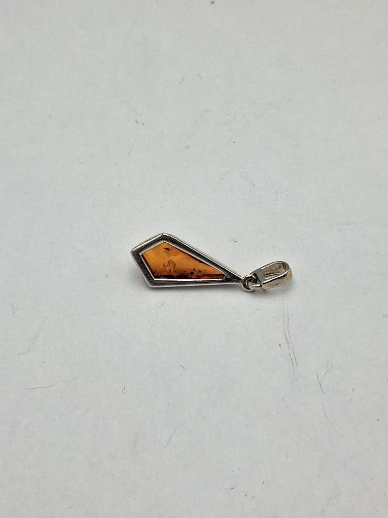 Bernstein-Anhänger (UNIKAT) | 925 Sterling Silber mit Cognac-Bernstein & Inklusion