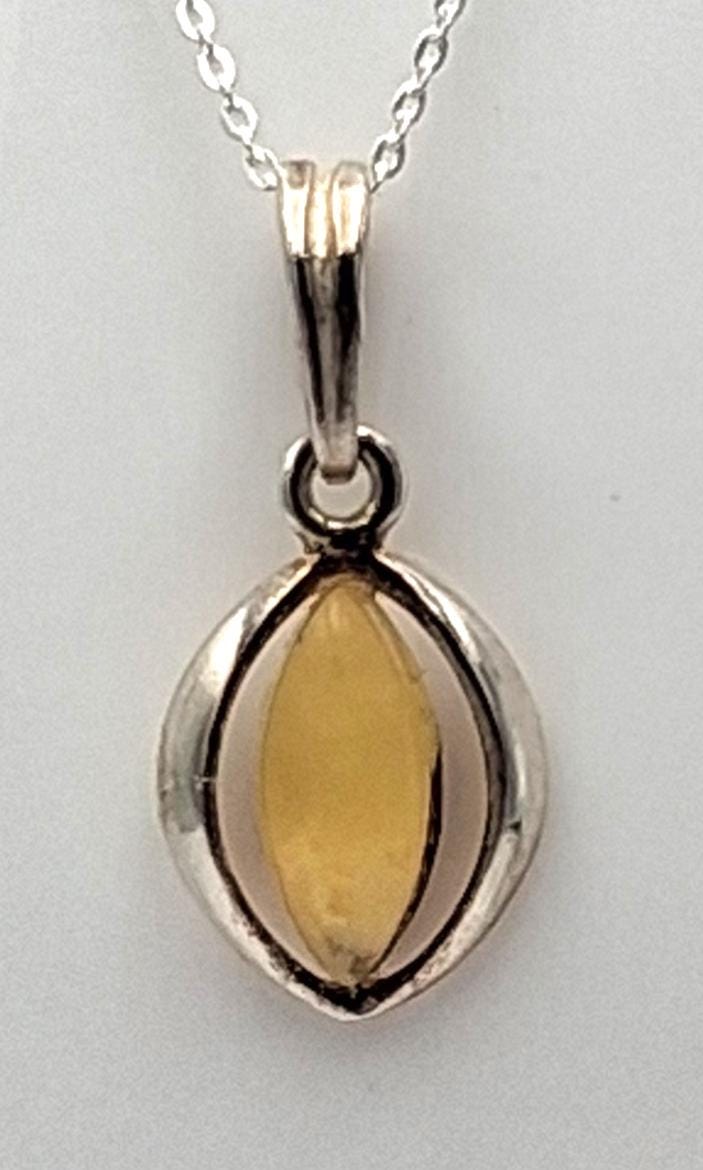 Bernstein Anhänger 925 Silber SchmuckDesignanhänger Bernsteinschmuck