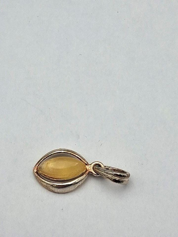 Bernstein Anhänger 925 Silber SchmuckDesignanhänger Bernsteinschmuck