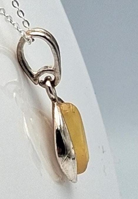 Bernstein Anhänger 925 Silber SchmuckDesignanhänger Bernsteinschmuck