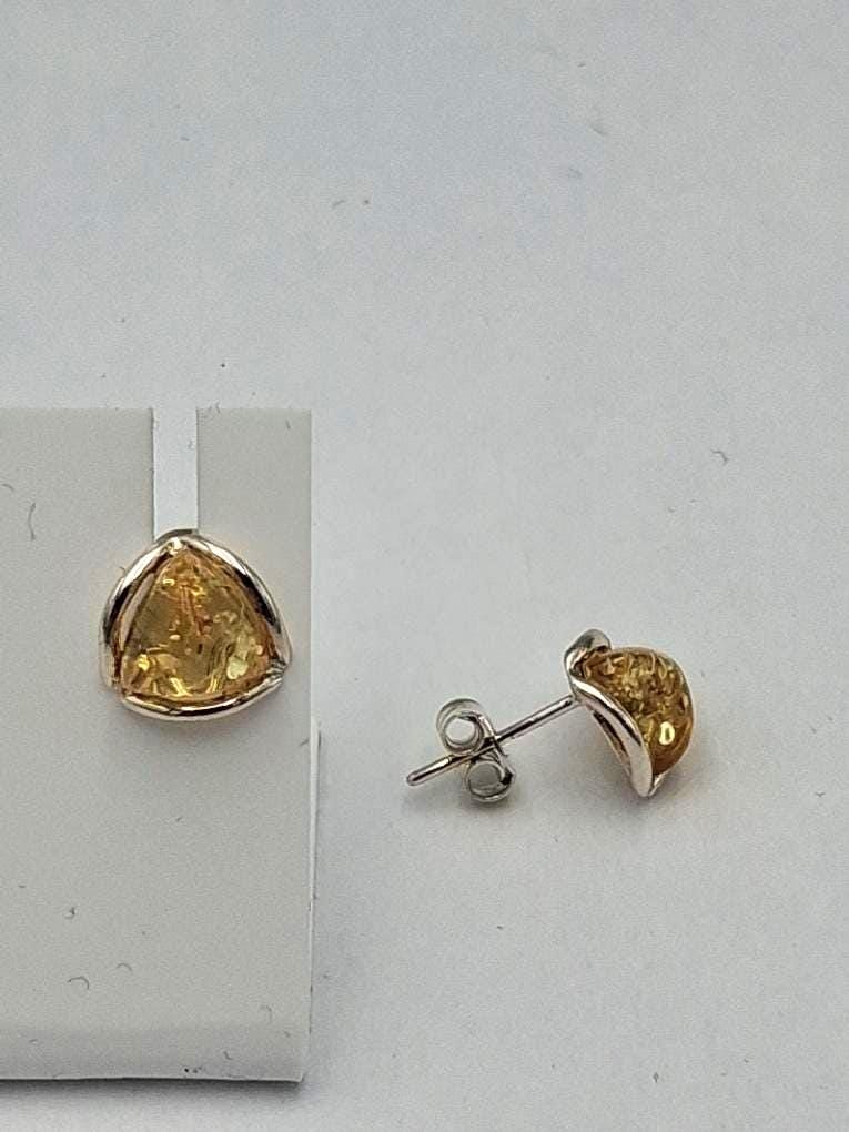 Bernstein Ohrstecker 925 Silber Ohrschmuck Bernstein Letland Bernsteinschmuck