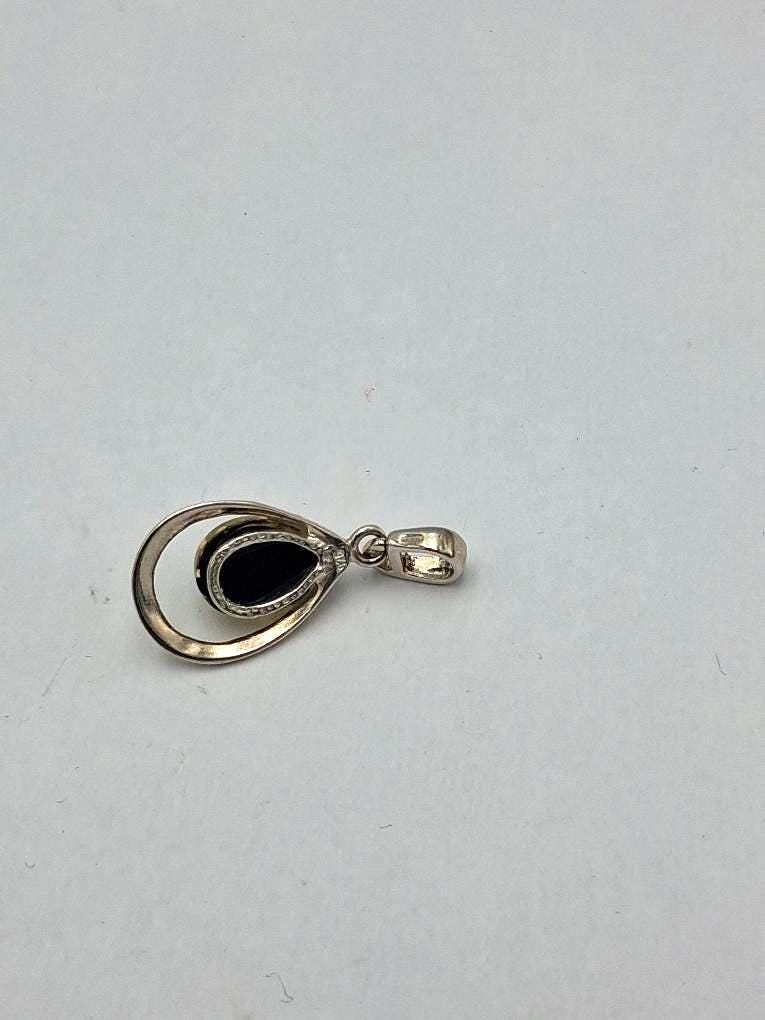 Bernstein Anhänger 925 Sterling Silber mit Kette | Tropfen Damen Schmuck | 3,2 cm | TOP Angebot