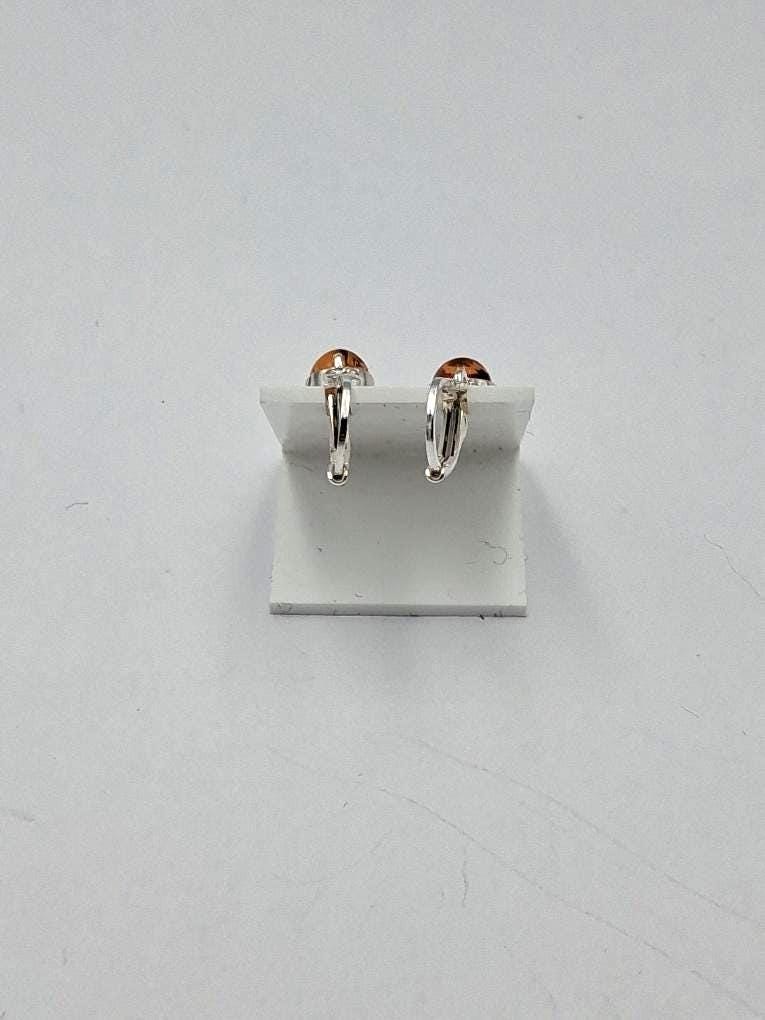 Klassische Bernstein Ohrhänger aus 925 Sterling Silber  Ovale Tropfen Bernsteine aus Litauen