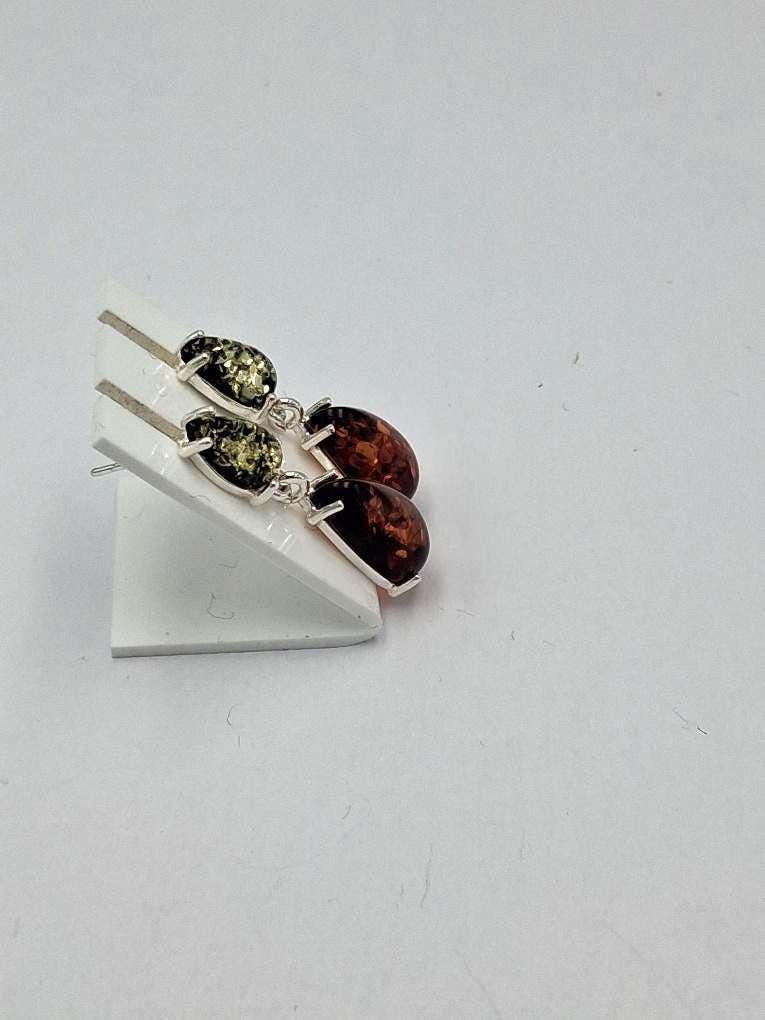 Edle Bernstein Ohrstecker 925 Silber Bernsteinohrschmuck Bernstein aus Litauen