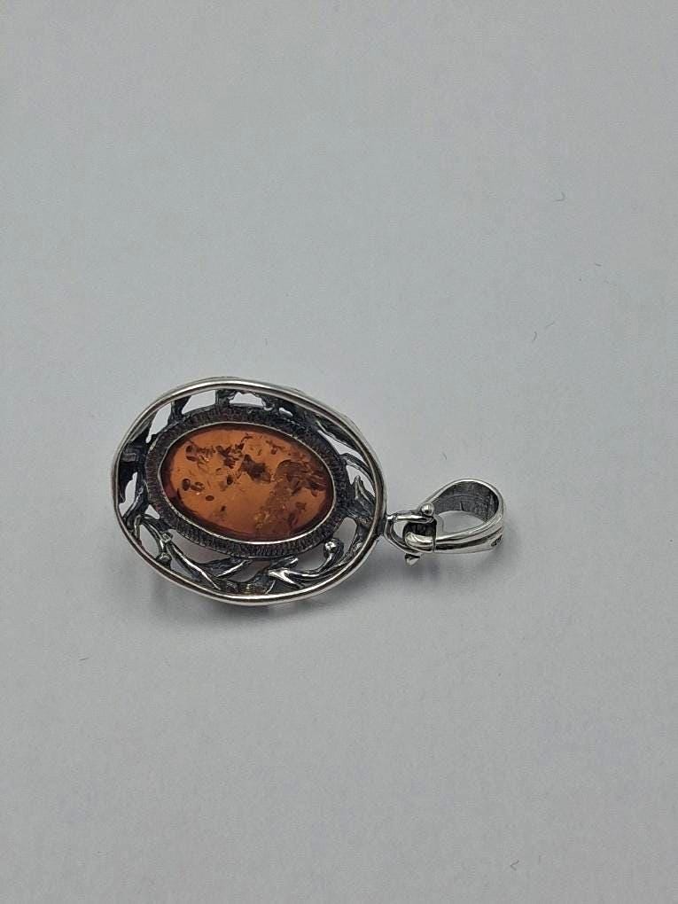 Anhänger mit natürlichem Bernstein Collier aus Litauen Baltikum