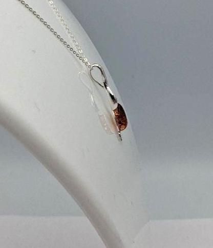 Anhänger mit Bernstein-Tropfen 925 Sterling Silber Collier vom Baltikum