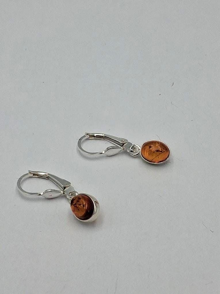 Klassische Bernstein Ohrhänger aus 925 Sterling Silber  Ovale Tropfen Bernsteine aus Litauen