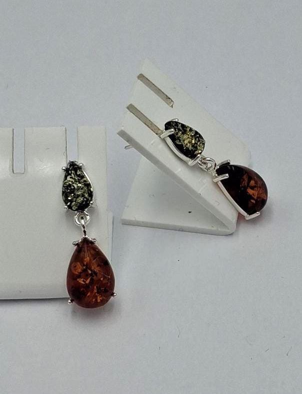 Edle Bernstein Ohrstecker 925 Silber Bernsteinohrschmuck Bernstein aus Litauen
