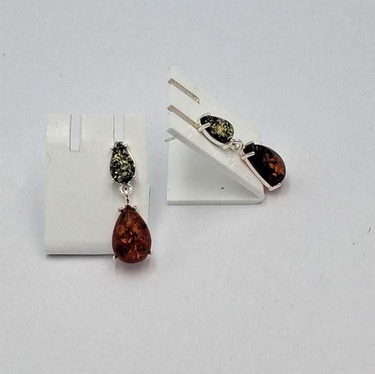 Edle Bernstein Ohrstecker 925 Silber Bernsteinohrschmuck Bernstein aus Litauen
