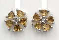Edle 1,47 Carat Citrin Ohrstecker 925  Silber Ohrschmuck goldgelber Citrin top