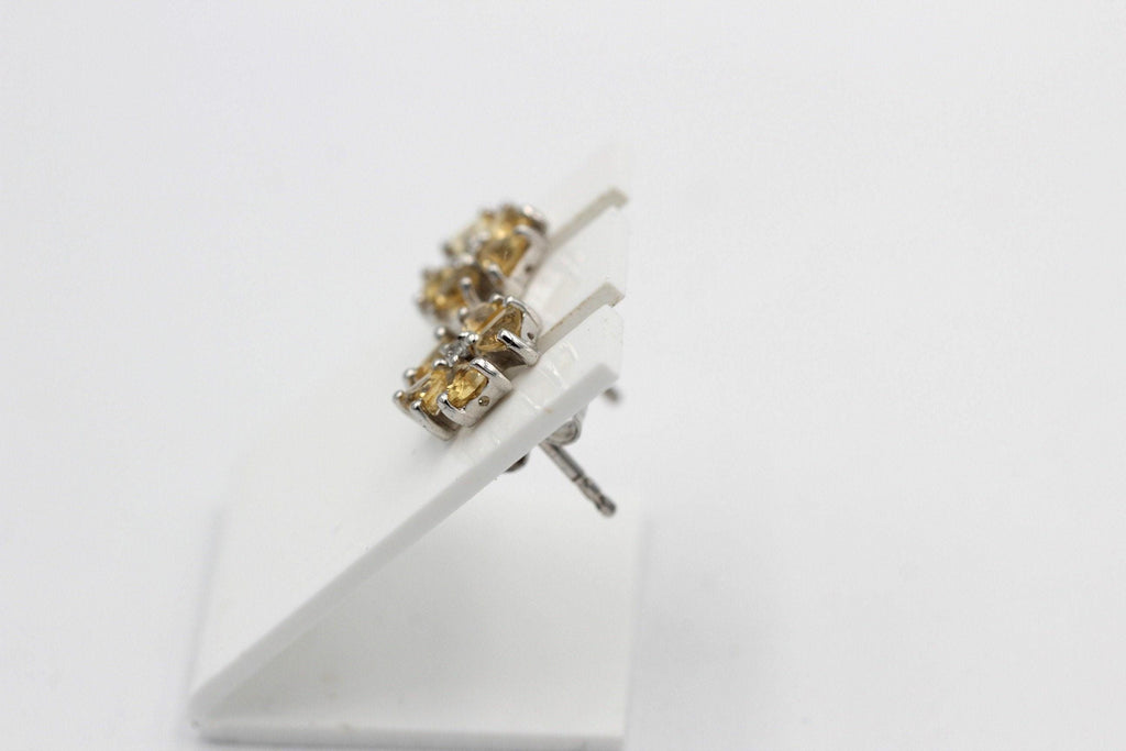 Edle 1,47 Carat Citrin Ohrstecker 925  Silber Ohrschmuck goldgelber Citrin top