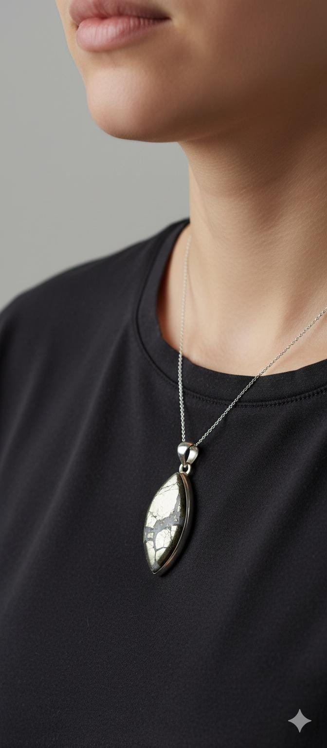 Achat mit Pyrite Anhänger 925 Silber  wundervolles Mineral   Unitkat